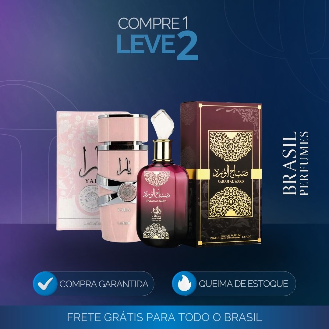 Kit 2 Perfumes Árabes  Femininos - Yara e Sabah Al Ward (100ml) [QUEIMA DE ESTOQUE]