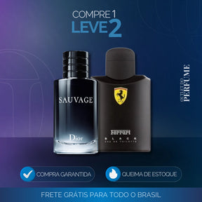 Combo 2 Perfumes Masculinos Importados (100ml) - Dior Sauvage, Ferrari Black [QUEIMA DE ESTOQUE]